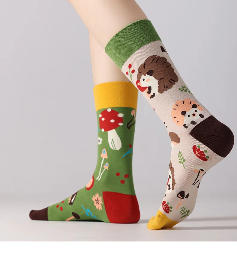 New original AB autumn and winter personalized mid tube combed cotton socks, trendy sports and casual socks