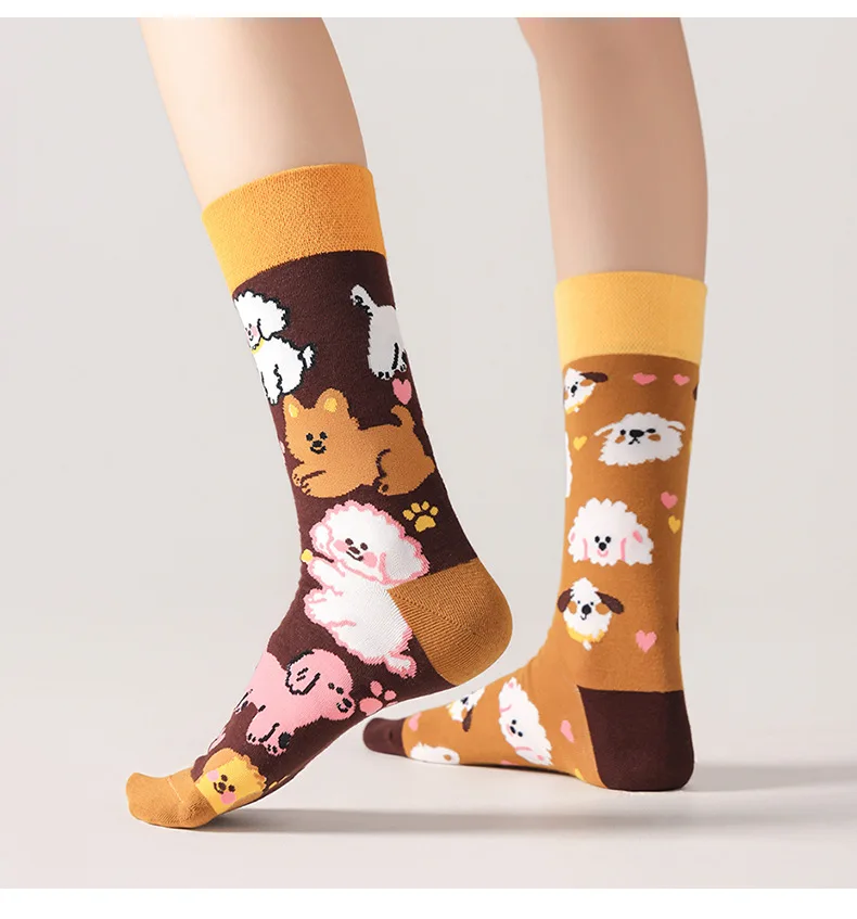 New original AB autumn and winter personalized mid tube combed cotton socks, trendy sports and casual socks