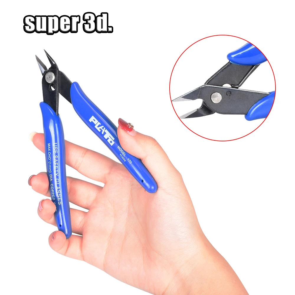 1pcs PLATO 170 Wishful Clamp DIY Electronic Diagonal Pliers Side Cutting Nippers Wire Cutter 3D Printer Parts