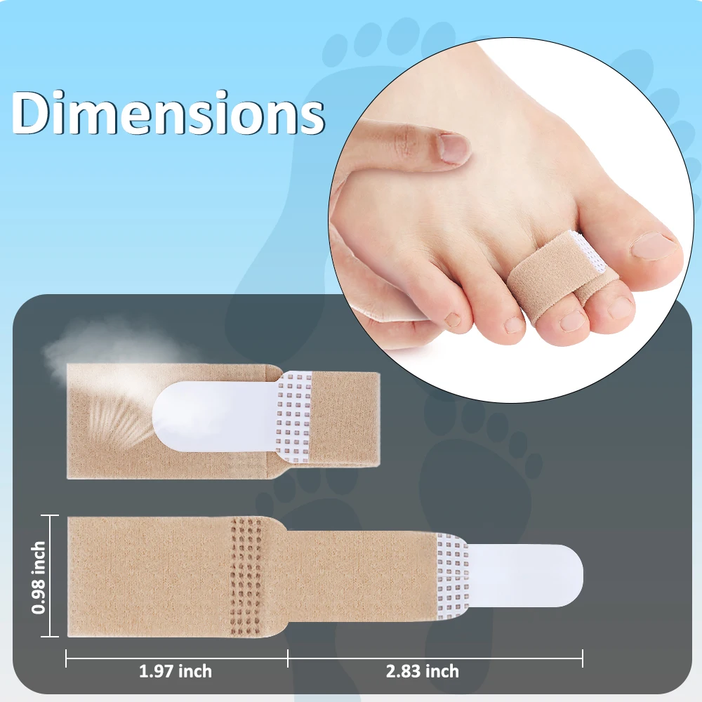 Pexmen 1/2/5/10Pcs Hammer Toe Straightener Toe Splints Cushions Bandages for ProtectorCrooked & Overlapping Toes Protector