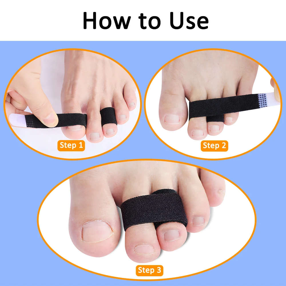 Pexmen 1/2/5/10Pcs Hammer Toe Straightener Toe Splints Cushions Bandages for ProtectorCrooked & Overlapping Toes Protector