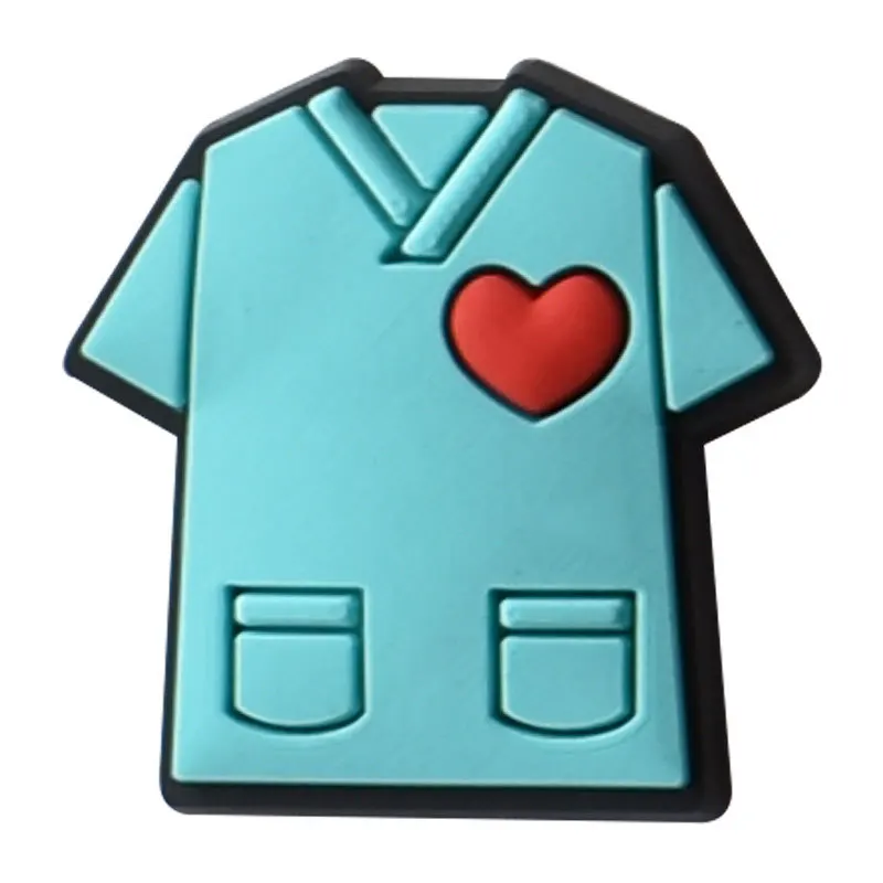 2pcs PVC shoes charms Accessories doctor medical ambulance nurse uniform Band-Aid for pencilbox cup clogs shoe Decorations