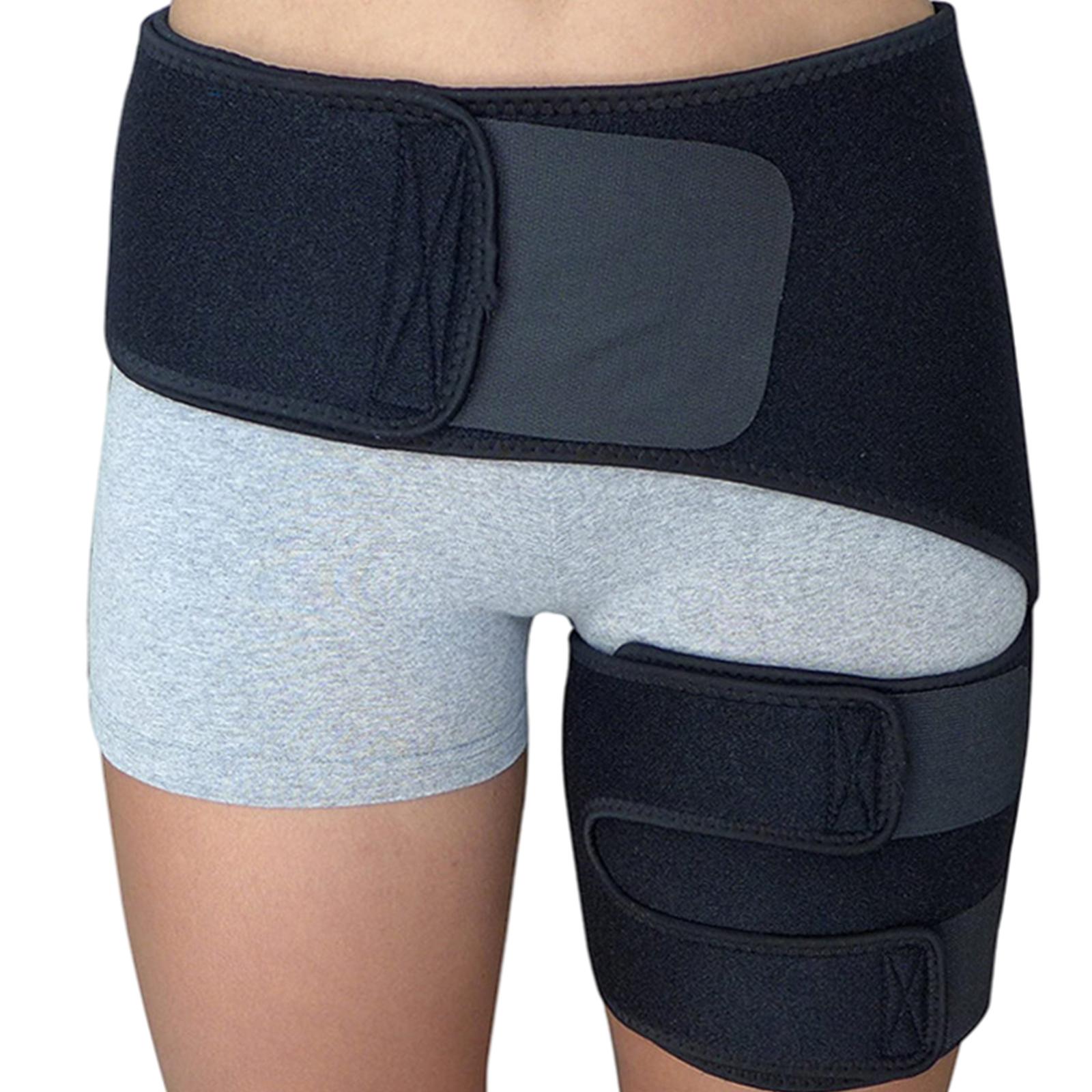 Groin Hip Brace Thigh Support Compression Wrap Belt Adjustable Sport Protect for Hamstring Muscles Joints Bodybuilding Women Men
