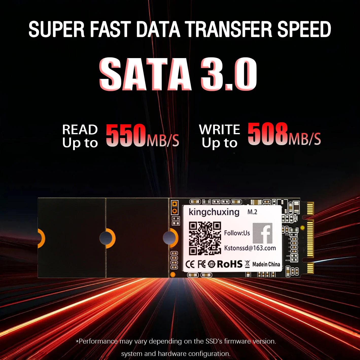 Kingchuxing SSD M2 NGFF 128GB 256GB 2242 2260 2280 Internal Solid State Drive 512GB 1TB 2TB Hard Disk Drive for Laptop Desktop