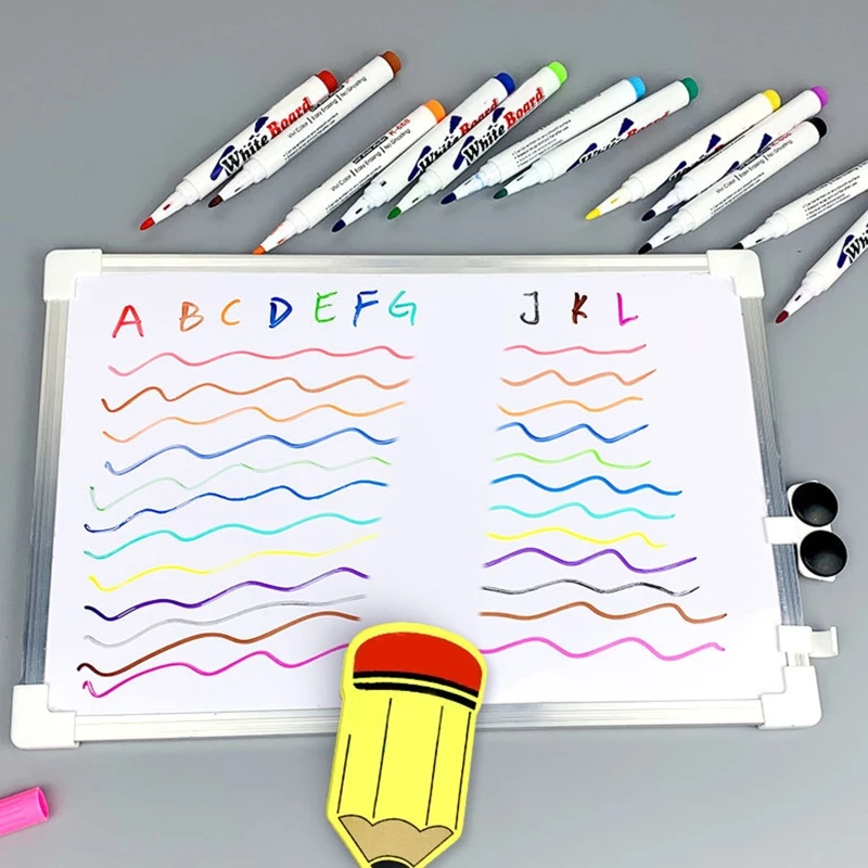 12 Colors Whiteboard Markers Erasable Colorful Marker Pens Liquid Chalk Pens for School Office Whiteboard Chalkboard