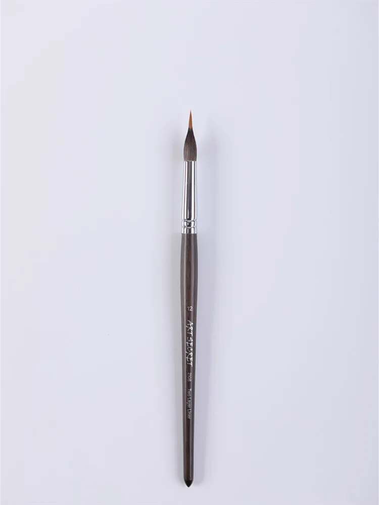 ArtSecret Watercolor Paint Brush BW-216 #2108 Sharp Tip Liner for Detail Wooden Handle Anti-Drop Hair Acrylic Art Tool Supplies