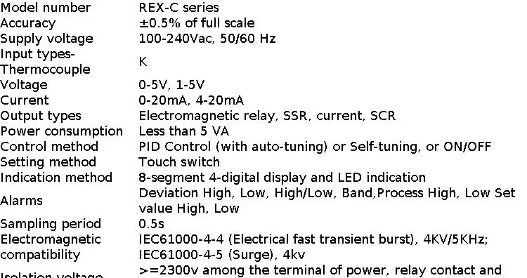 REX-C100 Digital RKC PID Thermostat Temperature Controller digital REX-C100/ 40A SSR Relay/K Thermocouple Probe/heat sink