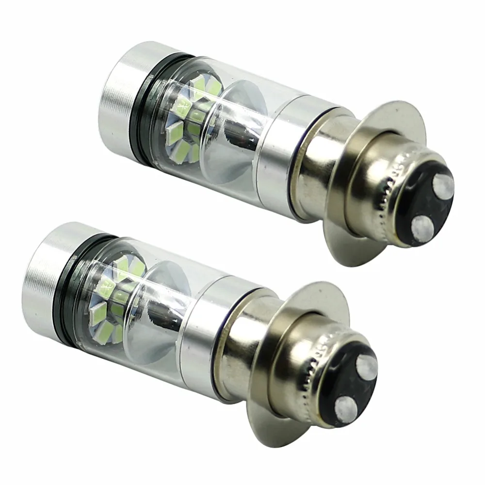 2Pcs 100W H6 LED Headlights Bulbs Super White Low High Beam for Yamaha YFZ450R Rhino 700 Raptor YFM660 TRX Motorcycle Accessorie