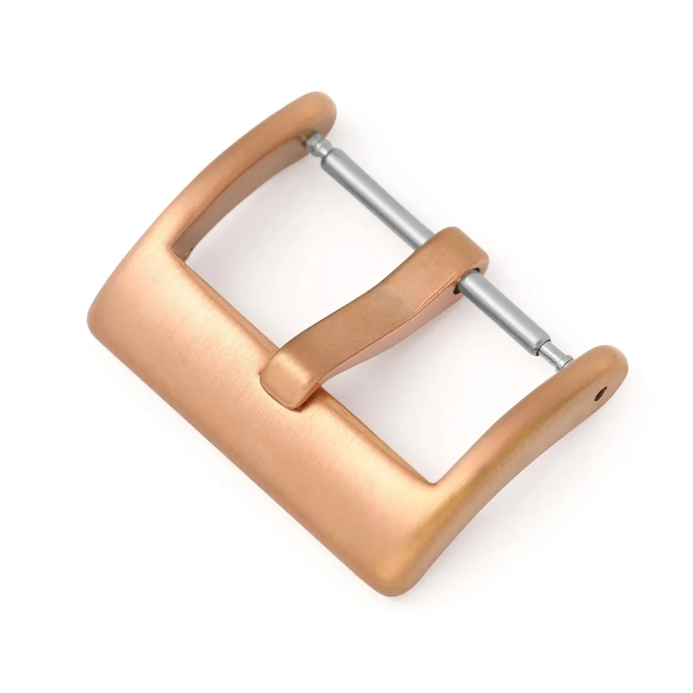 304Stainless Steel Strap Buckle Matte/Polished Solid Watch Band Buckle 16/18/20/22mm Leather Silicone Wristband Buckle with Pins