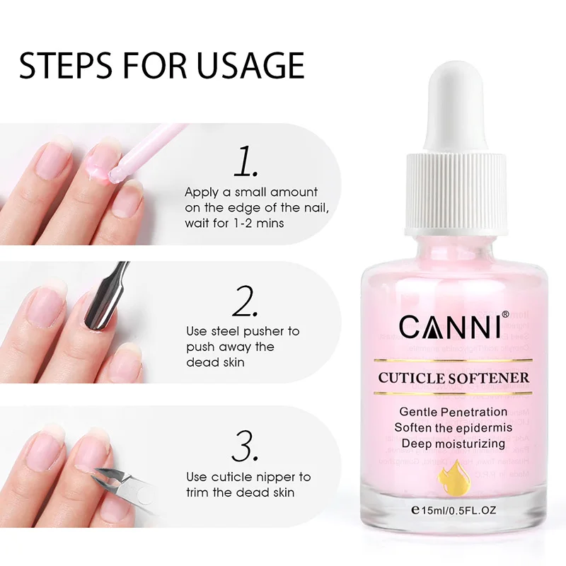 CANNI15ml Cuticle Oil Cuticle Softener New Arrival 6 Flavor Nail Nourish Care Pure Natural Manicure Cuticle Deep Moisturize Oil