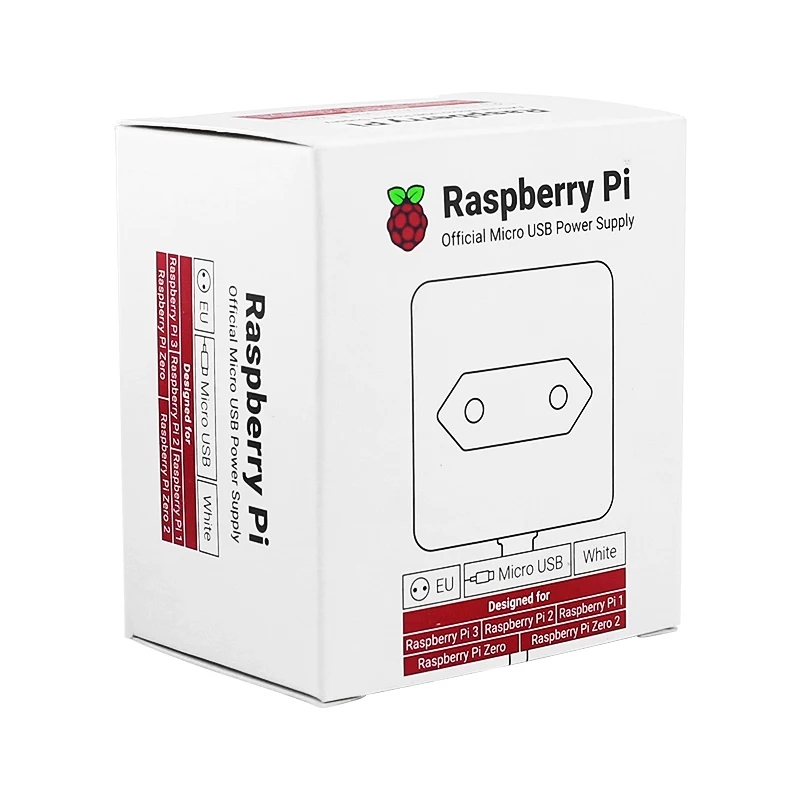 Raspberry Pi 12.5W Power Supply 5.1V 2.5A Micro USB Power Adapter 18AWG Cable for Raspberry Pi 3B+ 3B Zero 2 W EU US UK Plug