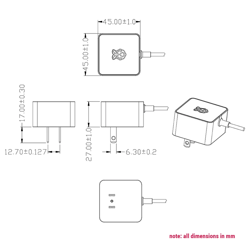 Raspberry Pi 12.5W Power Supply 5.1V 2.5A Micro USB Power Adapter 18AWG Cable for Raspberry Pi 3B+ 3B Zero 2 W EU US UK Plug