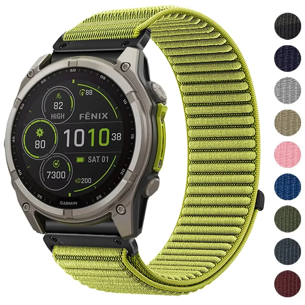 20/22/26mm Quick-release Nylon Strap for Garmin Tactix 8/Quatix 8 51/47mm Bracele Band Garmin Instinct 3/Forerunner 970 965 955