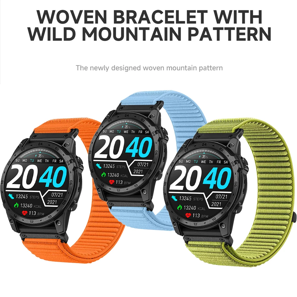 20/22/26mm Quick-release Nylon Strap for Garmin Tactix 8/Quatix 8 51/47mm Bracele Band Garmin Instinct 3/Forerunner 970 965 955