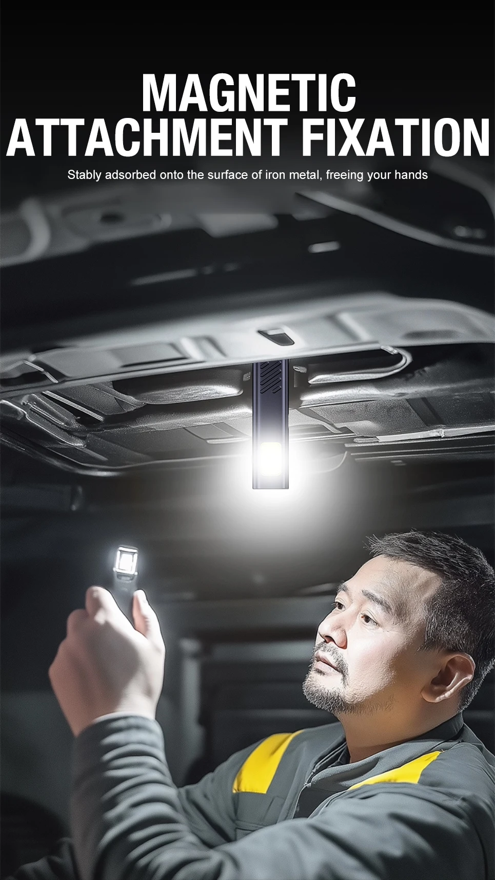 LED COB Flashlight Type C Rechargeable 600LM Portable Mini Torch Pocket Lantern Flood Work Light With Magnet For Emergency