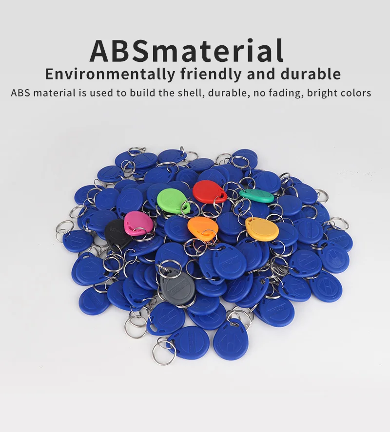 10pcs/20pcs 125KHz Control Keyfobs Rewritable Duplicate Tag TK4100 Proximity Copy Access Card ID Token Ring RFID Cloner Keychain