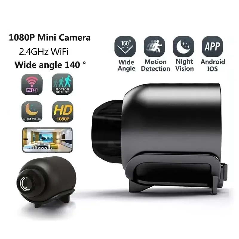 HD 1080P X5 Mini Camera Night Vision WiFi Camera Home Remote Camera Kids Pet Safety Monitoring Surveillance Camera