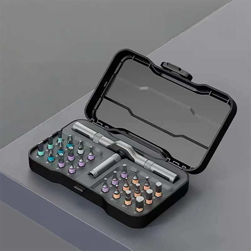 24-in-1 Magnetic Screwdriver Set, DIY Ratchet Driver Kit, Multi-Bit Portable Precision Repair Tool for Furniture, PC & Bicycle