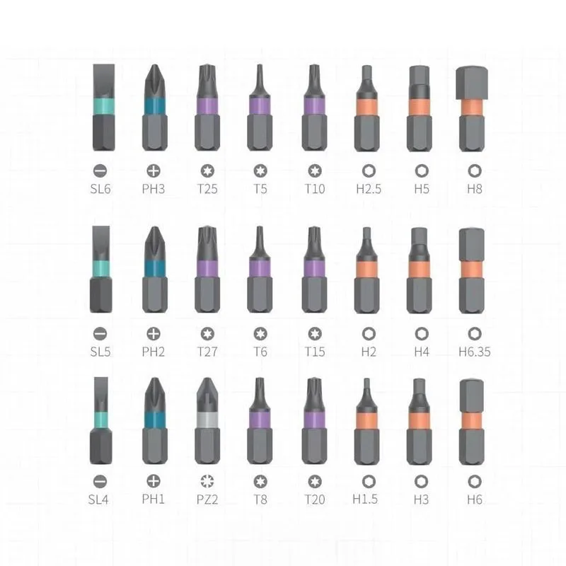 24-in-1 Magnetic Screwdriver Set, DIY Ratchet Driver Kit, Multi-Bit Portable Precision Repair Tool for Furniture, PC & Bicycle