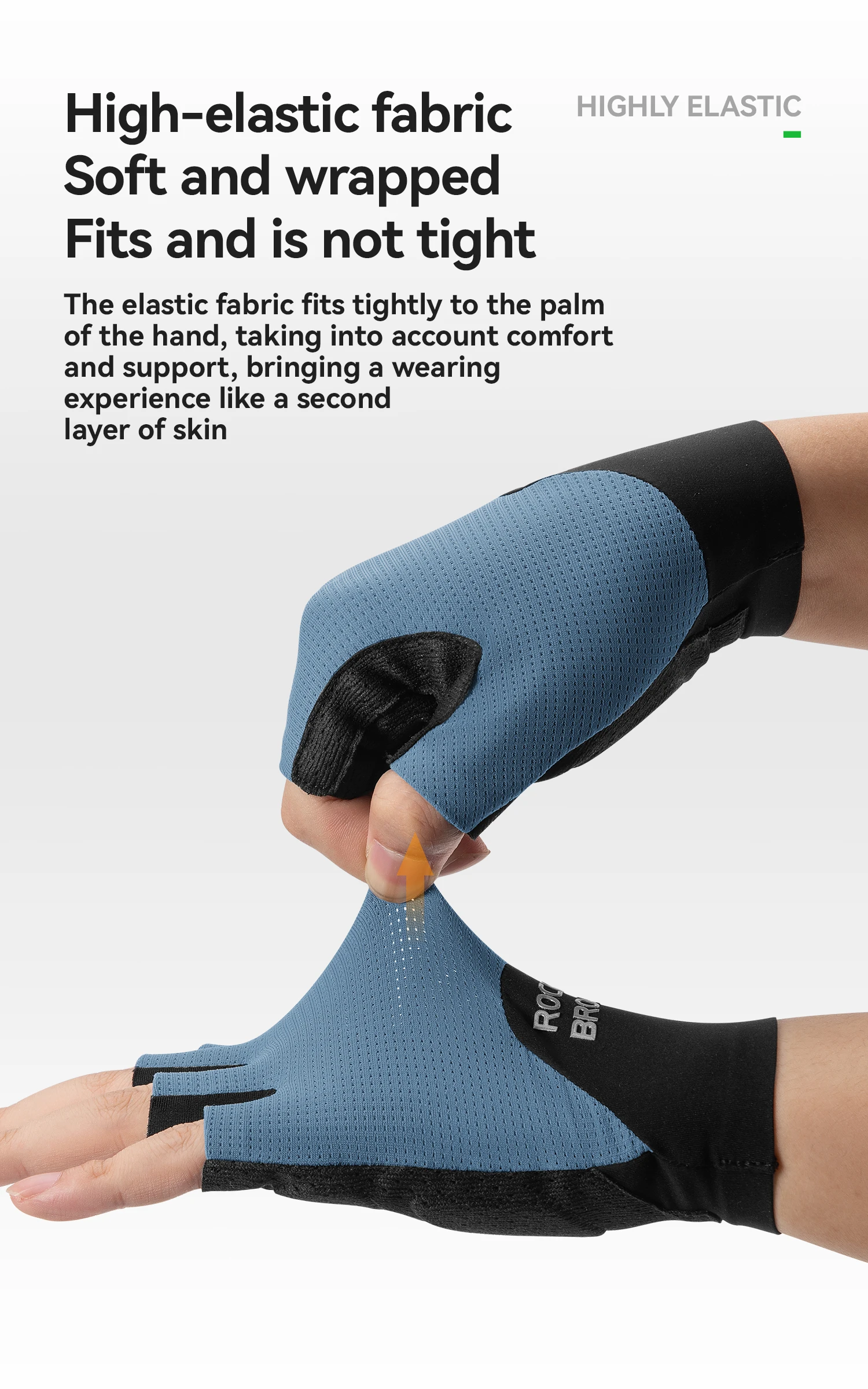 ROCKBROS Cycling Gloves Shock Absorption Bike Gloves Half Finger Seamless Breathable Bicycle Gloves With XRD Palm Pad Gloves