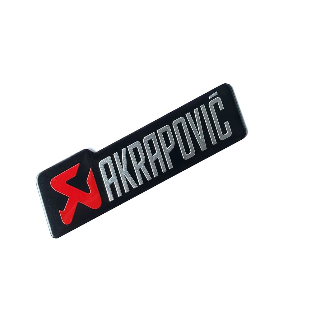 For Akrapovic Motorcycle Exhaust Pipe Stickers Metal Aluminum Emblem Decals Bike Muffler Logo Badge Motorbike Accessories