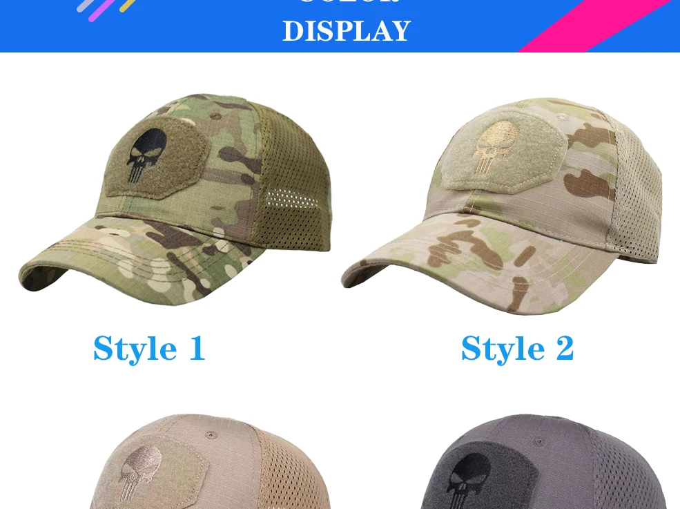 2026 Summer Men's and Women's Universal Baseball Hat Breathable Sun Protection Outdoor Sports Cap Skull Head Personalized Hat