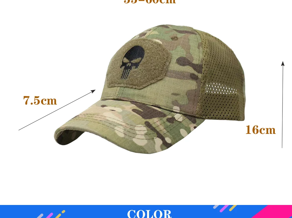2026 Summer Men's and Women's Universal Baseball Hat Breathable Sun Protection Outdoor Sports Cap Skull Head Personalized Hat