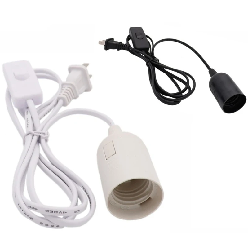US AU UK EU to E14 E27 Power Cord Screw Base Lamp Holder LED Pendant Light Head With 303 Switch Extent Cable 1.8m Bulb Socket