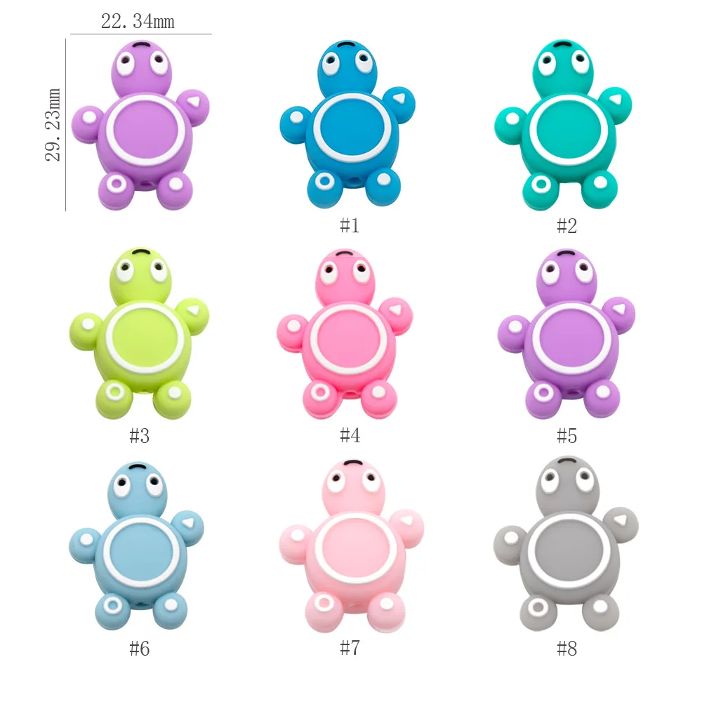 Cute-idea 10pcs/lot Various Styles Silicone Beads Rodent Teeth Care Teething Ring DIY Baby Pacifier Chain Bracelet Gift BPA-Free