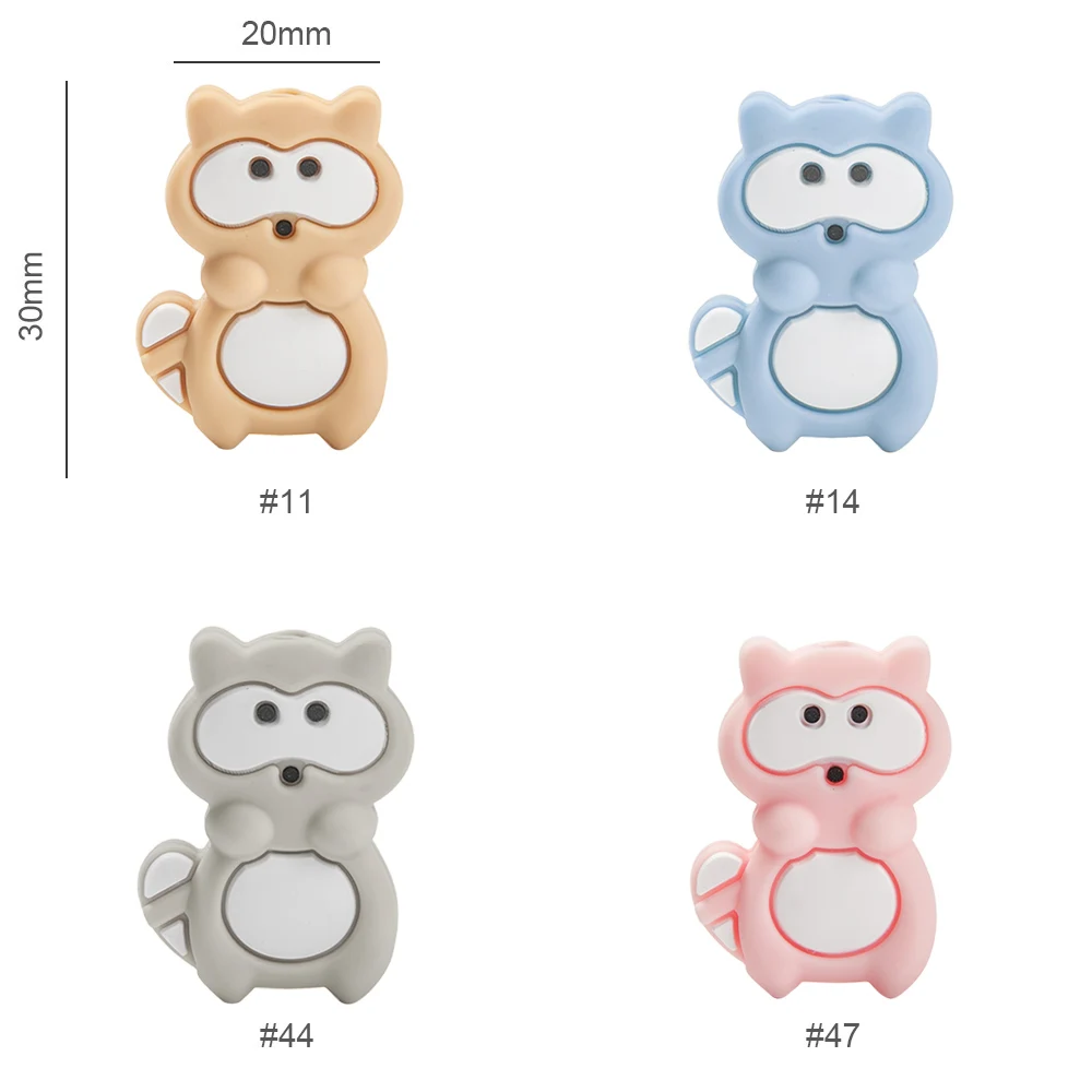 Cute-idea 10pcs/lot Various Styles Silicone Beads Rodent Teeth Care Teething Ring DIY Baby Pacifier Chain Bracelet Gift BPA-Free
