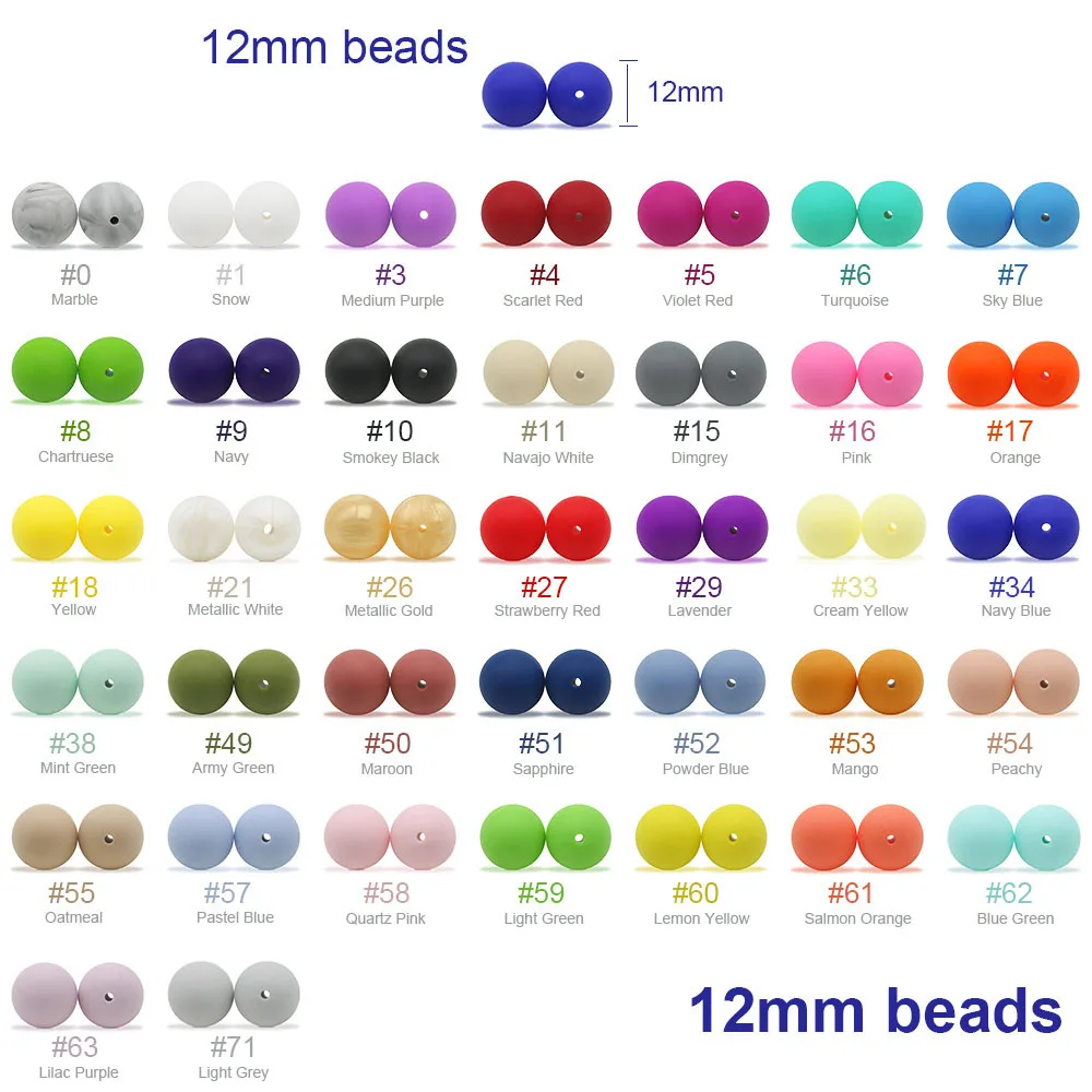 Cute-idea 10pcs/lot Various Styles Silicone Beads Rodent Teeth Care Teething Ring DIY Baby Pacifier Chain Bracelet Gift BPA-Free