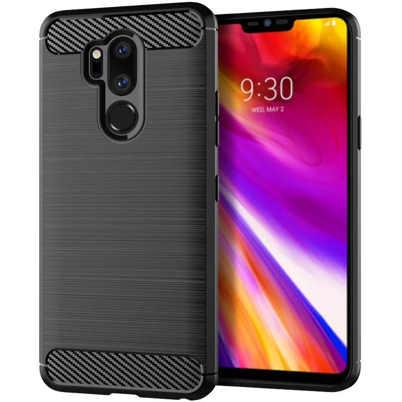 Shockproof Silicone Case for LG G7 Thinq G7 One Carbon Fiber Cases for lg g7+ thinq LG X5 Q9 One Brushed Texture Phone Cover