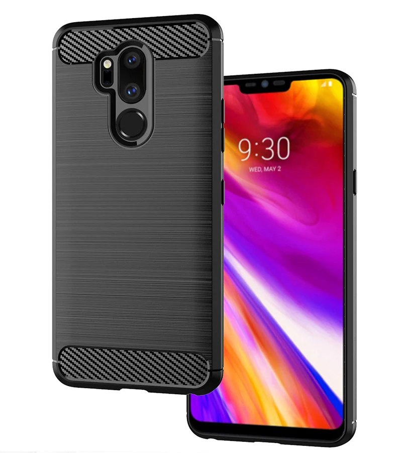 Shockproof Silicone Case for LG G7 Thinq G7 One Carbon Fiber Cases for lg g7+ thinq LG X5 Q9 One Brushed Texture Phone Cover