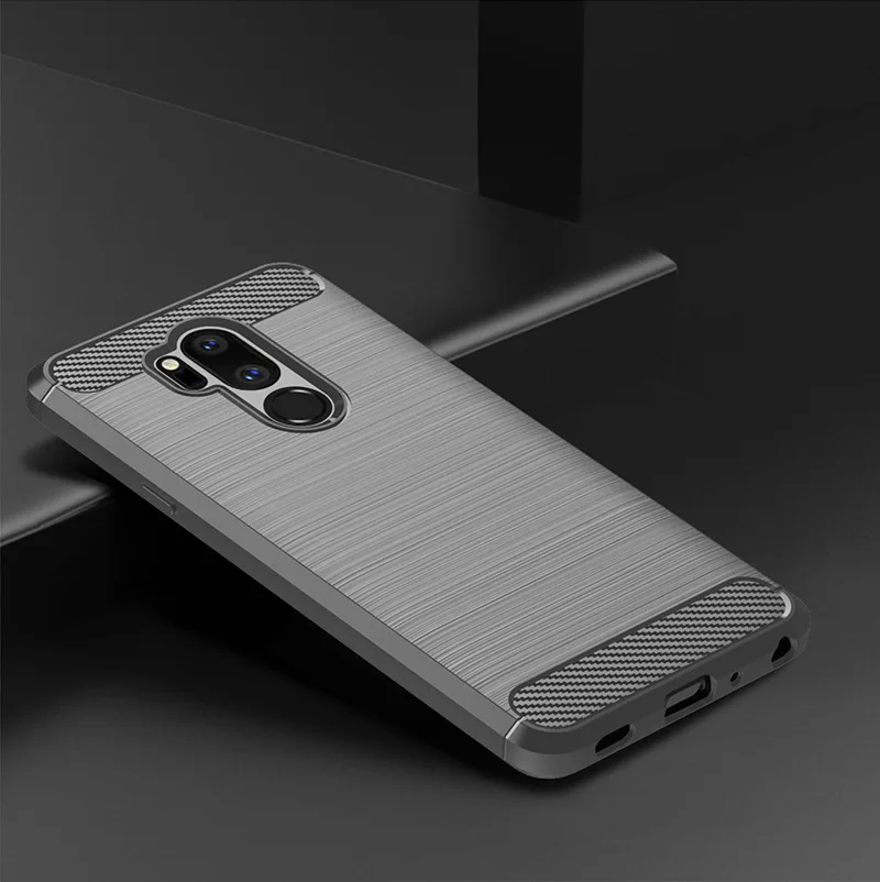 Shockproof Silicone Case for LG G7 Thinq G7 One Carbon Fiber Cases for lg g7+ thinq LG X5 Q9 One Brushed Texture Phone Cover
