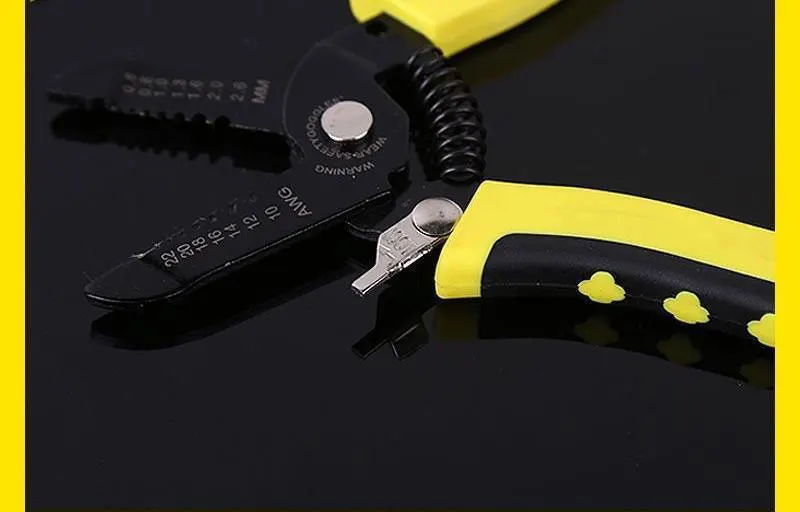 7" 0.6-2.6mm Portable Wire Stripper Pliers Crimper Cable Stripping Crimping Cutter Hand Tool for Electrical