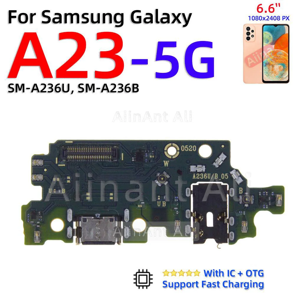 Dock USB Charger Board Port Connector Charging Flex Cable For Samsung Galaxy A20 A21 A22 A23 A24 A25 A26 A266B A226B A235F US EU
