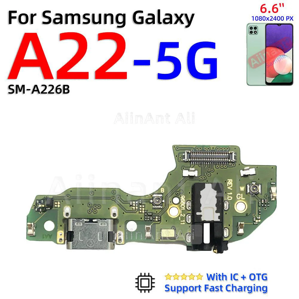 Dock USB Charger Board Port Connector Charging Flex Cable For Samsung Galaxy A20 A21 A22 A23 A24 A25 A26 A266B A226B A235F US EU