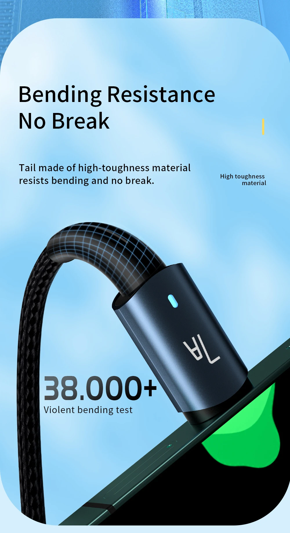 Essager 7A USB C Cable 100W USB Type C Cable Fast Charging Cable Type C For Huawei P40 Pro Honor 70 Pro Fast Charging Data Cord