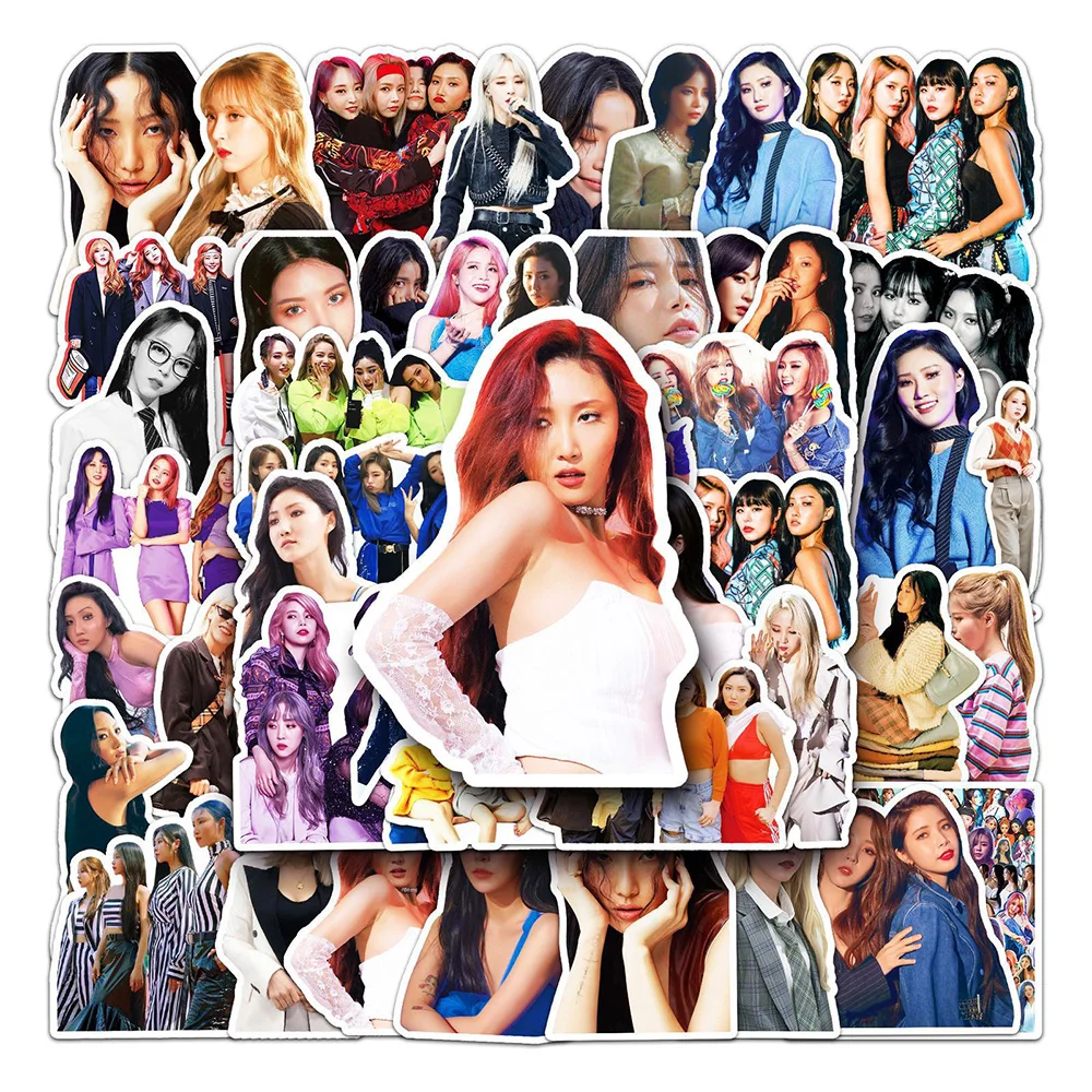 10/30/50PCS MAMAMOO Cartoon Classic Korean Girl Group Mix Sticker DIY Phone Laptop Luggage Skateboard Graffiti Decals Fun
