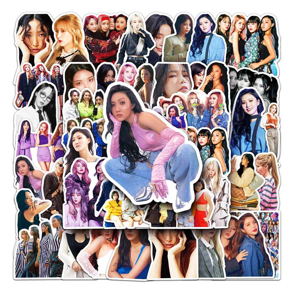 10/30/50PCS MAMAMOO Cartoon Classic Korean Girl Group Mix Sticker DIY Phone Laptop Luggage Skateboard Graffiti Decals Fun