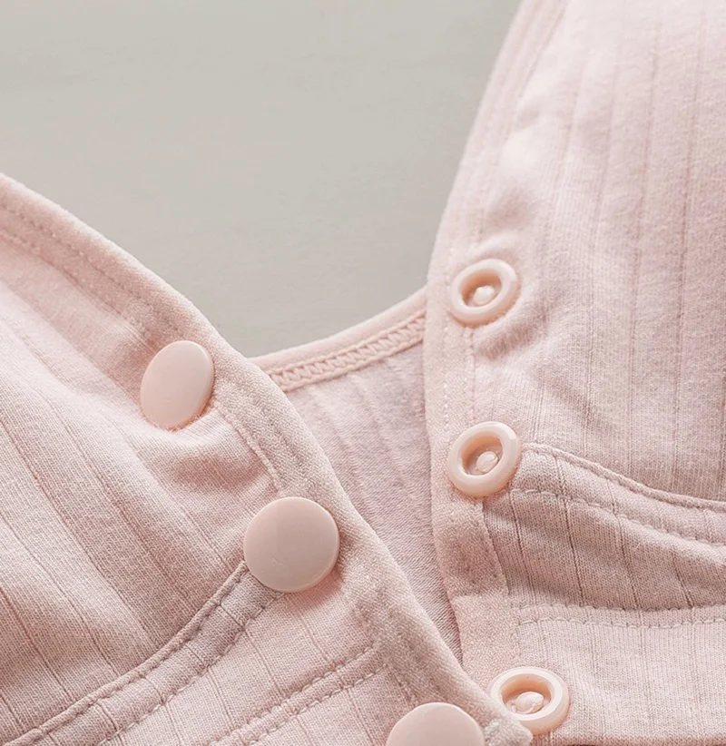 Vest Nursing Bra Pure Cotton Wireless Maternity Underwear Seamless Plus Size Front Buckle Breast Feeding Bra Open Cup Bra