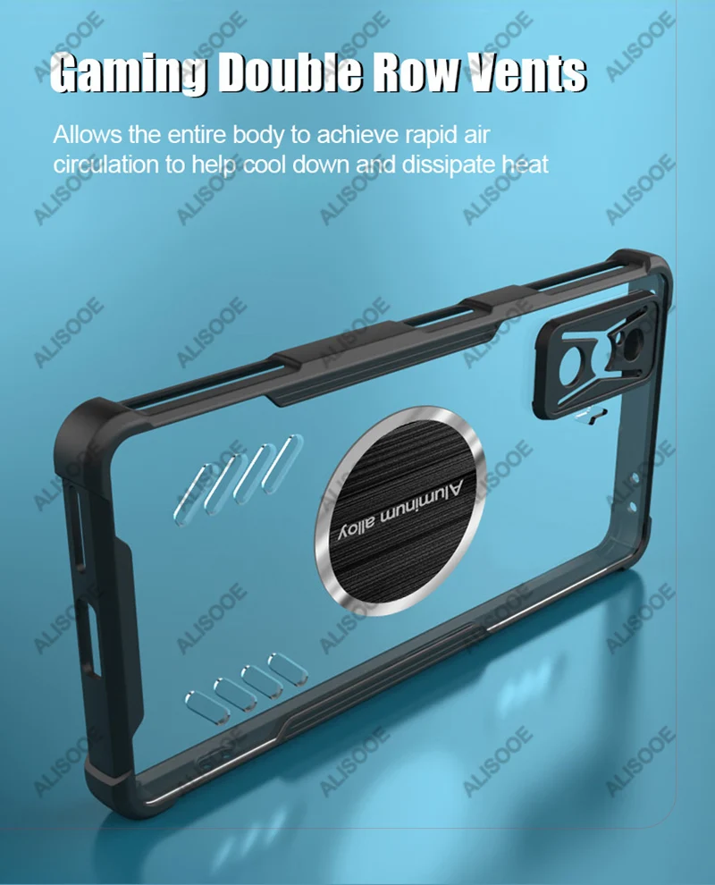 For POCO F4 GT Case Transparent Clear Heat Dissipation Protection Back Cover for POCO F4 GT Case