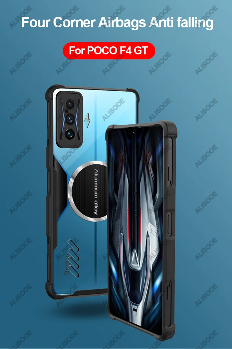 For POCO F4 GT Case Transparent Clear Heat Dissipation Protection Back Cover for POCO F4 GT Case