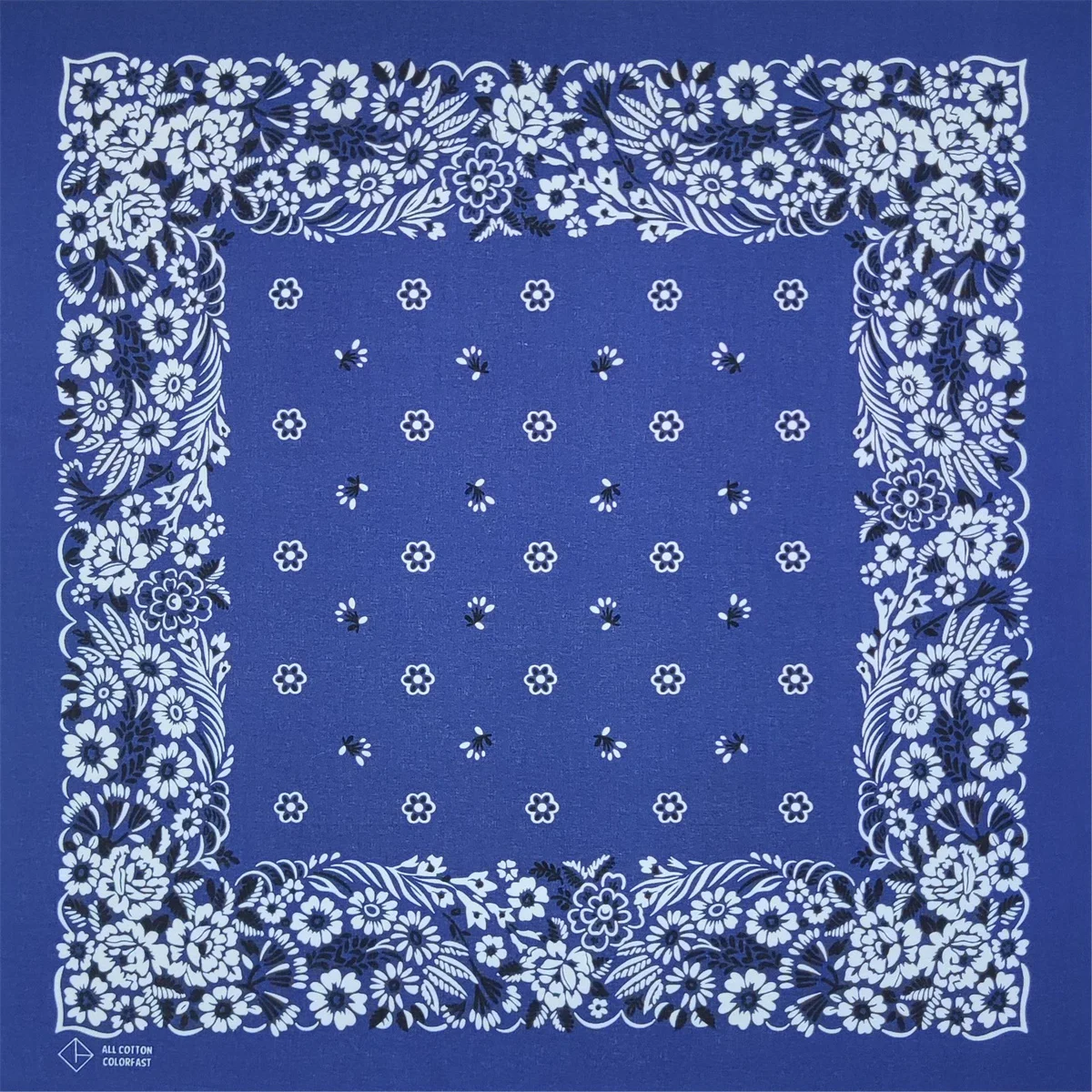 New Design Flower Black Paisley Hip Hop 100% Cotton Square Bandana Scarf Unisex Headband Gifts For Men/Boys/Girls