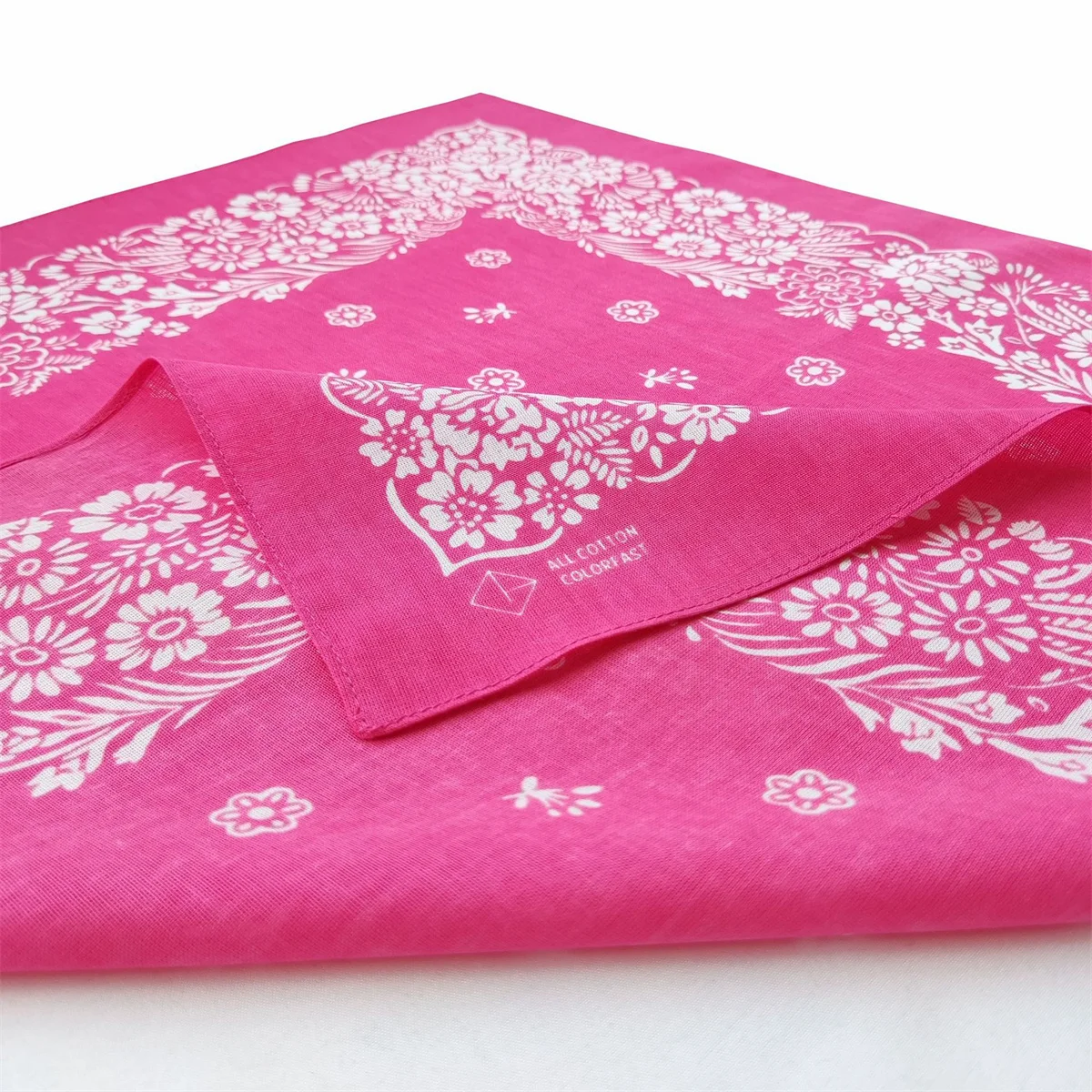 New Design Flower Black Paisley Hip Hop 100% Cotton Square Bandana Scarf Unisex Headband Gifts For Men/Boys/Girls