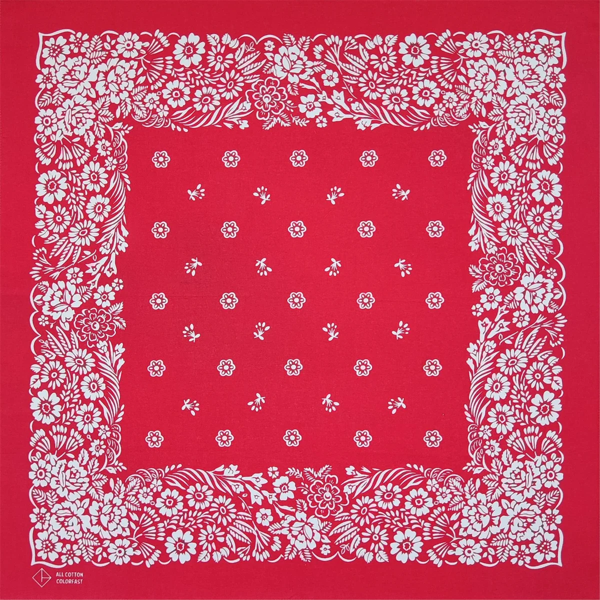 New Design Flower Black Paisley Hip Hop 100% Cotton Square Bandana Scarf Unisex Headband Gifts For Men/Boys/Girls