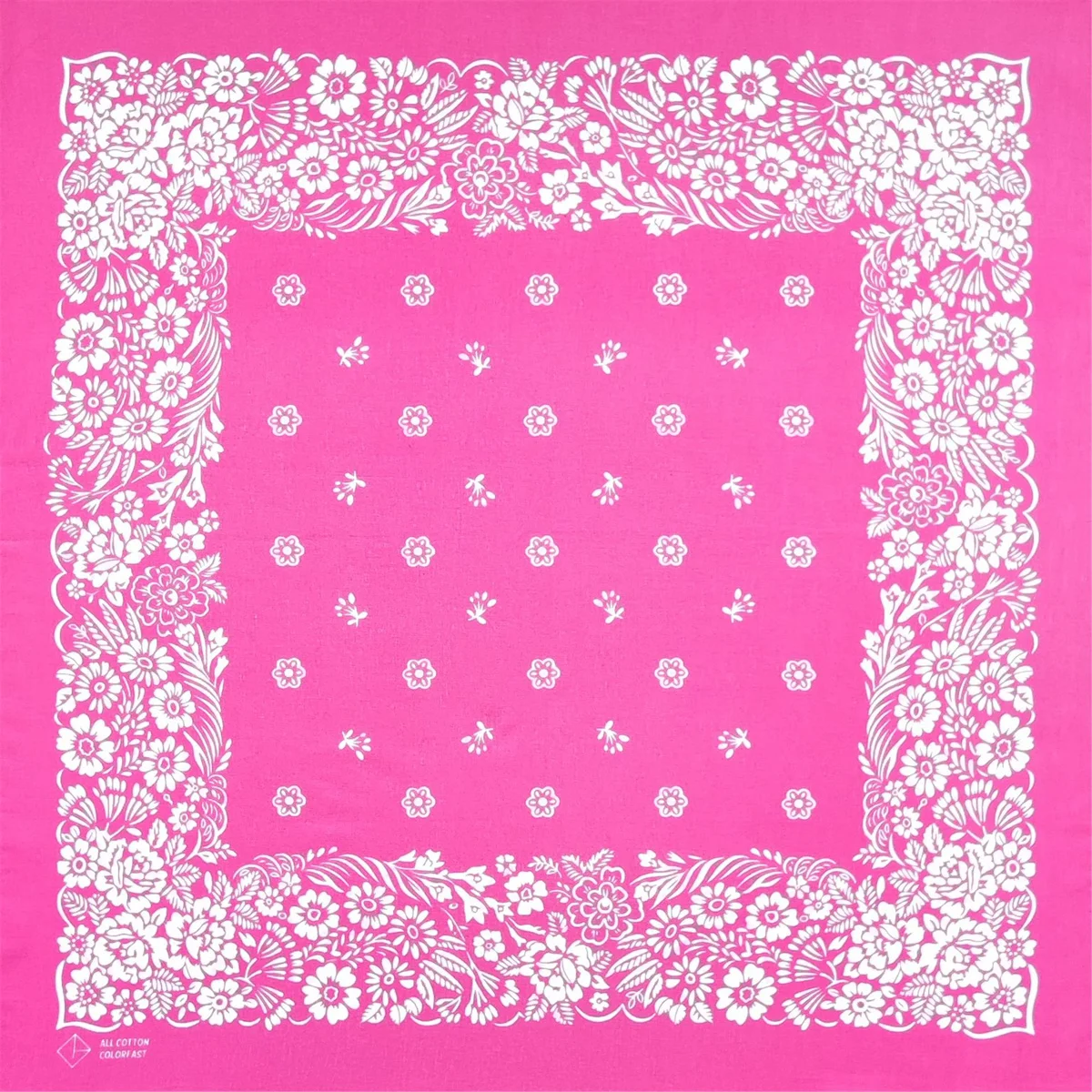 New Design Flower Black Paisley Hip Hop 100% Cotton Square Bandana Scarf Unisex Headband Gifts For Men/Boys/Girls