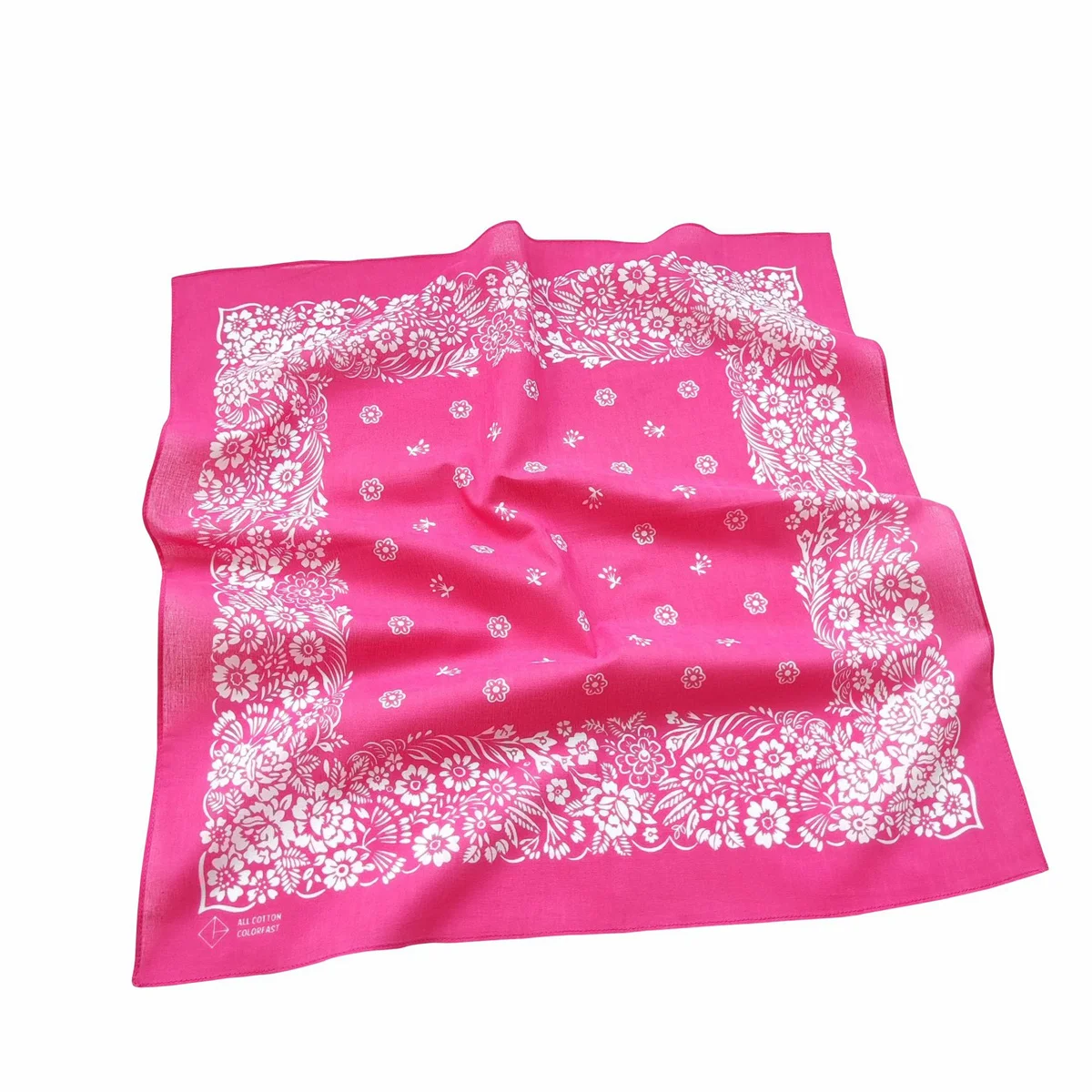 New Design Flower Black Paisley Hip Hop 100% Cotton Square Bandana Scarf Unisex Headband Gifts For Men/Boys/Girls