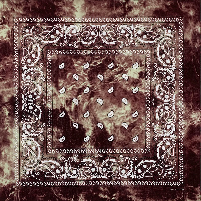 New Design Tie Dye Cashew Paisley Hip Hop 100% Cotton Square Bandana Scarf Unisex Headband Gifts For Men/Boys/Girls