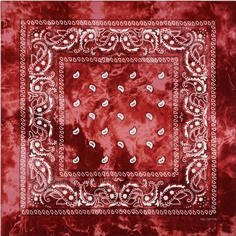 New Design Tie Dye Cashew Paisley Hip Hop 100% Cotton Square Bandana Scarf Unisex Headband Gifts For Men/Boys/Girls